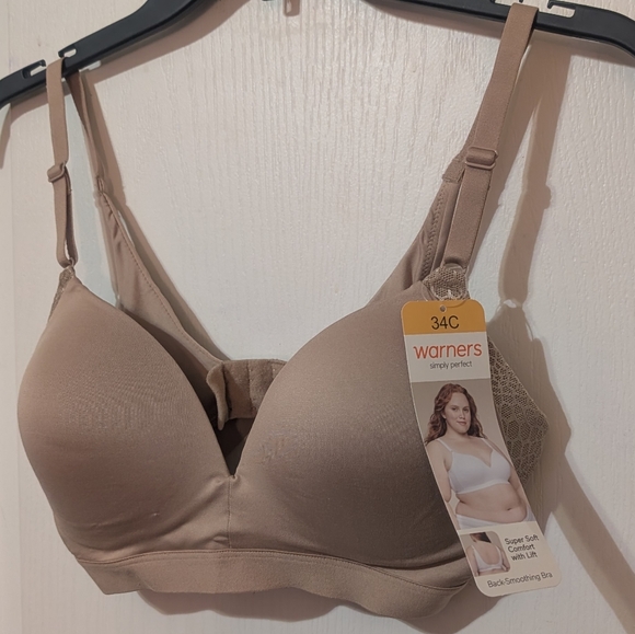 Simply Perfect Warner's Womens Supersoft Wireless Lift Back Smoothing TShirt Bra - Picture 1 of 8
